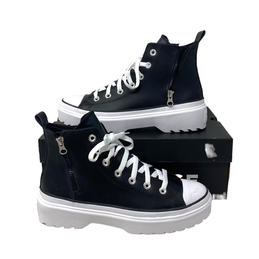 Converse Chuck Taylor Lugged Lift Platform Leather Casual Shoe Kid Women A05540C - Picture 5 of 10